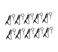 SOIMISS Clip Design a Pinza in Ferro Nero per Microfono Lavalier 10 Pezzi per Fissaggio Microfono per Performance e Sale Conferenze
