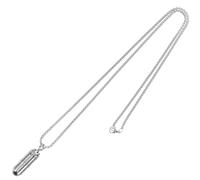 SOIMISS Collana Ciondolo a Forma di Pillola Apribile in Acciaio Collana da Donna e da Uomo Diffusore di Profumo e Olio Essenziale Gioielli da Collo Leggeri e Resistenti per Uso