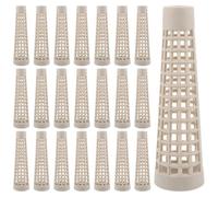 SOIMISS Cono Tessile in Plastica PP Bianco 3°30 25 Pezzi per Filato | Struttura a Rete Aperta, Supporto Antiscivolo per Nylon e Lana, per Filatura e Preparazione Tessile