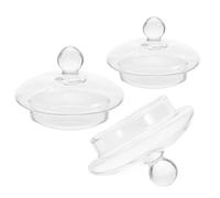 SOIMISS Coperchio in Vetro Trasparente per Teiera 3 Pezzi Set di Ricambio Pomello Ergonomico Resistente al Calore Compatibile per Infusione di Erbe e Bevande da Tè per Uso Domestico e
