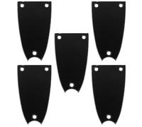 SOIMISS Copertura Truss Rod in Metallo a 3 Fori per Chitarra e Basso Elettrico Piastra Protezione Manico a Forma di Campana Set da 5 Pezzi per Manutenzione Strumenti Musicali