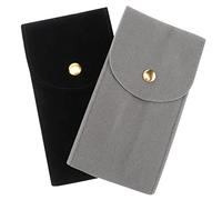 SOIMISS Custodia Portatile per Orologi 2 Pezzi Nero e Grigio Resistente Antipioggia Organizer da Viaggio per Orologi e Piccoli Gioielli Resistente a Polvere e Graffi