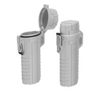 SOIMISS Custodia Protettiva per Accendino da Esterno 2 Pezzi Manicotto Leggero Argento Resistente AI Graffi Porta Accendino per Campeggio e Viaggi All’Aperto