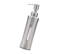 SOIMISS Dispenser per Sapone per le Mani in Acciaio 304 Pompa a Pressione Flacone Ricaricabile Trasparente per Bagno e Cucina Contenitore per Lozioni e Detergenti Apertura Rapida