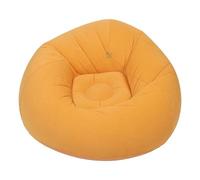 SOIMISS Divano Gonfiabile a Sacco da Esterno Arancione Superficie Floccata Poltrona Gonfiabile da Campeggio Portatile Resistente alle Intemperie Seduta Ergonomica per Adulti per Viaggi