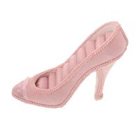 SOIMISS Espositore Gioielli a Scarpa Col Tacchi Rosa per Anelli e Collane | Organizzatore in Gomma e Tessuto, Finitura Liscia, per Boutique, Saloni, Comodino e Occasioni Speciali