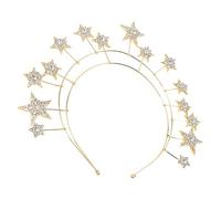 SOIMISS fascia di diamanti quinceanera fascia a stella per le donne signora copricapo coroncina sposa fascia per la tiara a stella Accessori per da damigella lega D'oro