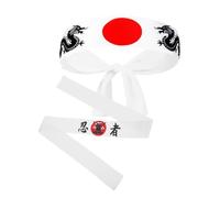 SOIMISS Fascia Karate Giapponese e Fascia per Capo Sushi Chef 2 Pezzi in Poliestere 92X5 CM Multifunzione per Cucina Giapponese e Allenamento