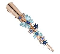 SOIMISS Fermaglio Per Chioma in Metallo Grande Clip a Becco D'anatra Design Floreale Vintage Per Chioma Fini Donna Feste Viaggi Quotidiani