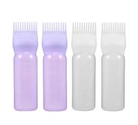 SOIMISS Flaconi Applicatori Per Pettine Tintura Chioma 4 Pezzi Bottiglie Graduata Plastica Leggera Distribuzione Uniforme Colorazione Casalinga Trattamento Chioma