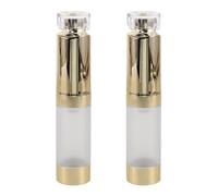 SOIMISS Flaconi Ricaricabili per Crema Contorno Occhi da 15 Ml con Applicatore Massaggiante, Set da 2 Contenitori Vuoti di Perdite per Cosmetici da Viaggio, Flaconi Piccoli e