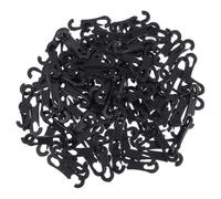 SOIMISS Ganci Neri per coprisedili Auto in ABS 100 Pezzi | Per abitacolo auto, aggancio rapido e struttura antiscivolo, adatti a parasole e coprisedili