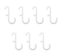 SOIMISS Ganci per Pannelli Forati in Plastica 7 Pezzi, Ganci per Scaffale Merci Estremità Angolate, Appendini per Espositori da Negozio per Organizzazione Attrezzi in Cucina, Garage