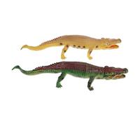 SOIMISS Giocattolo Realistico Coccodrillo 40 Cm in Gomma Morbida, Set 2 Pezzi, Giocattolo Urlante Educativo, Adatto per Bagno e Piscina