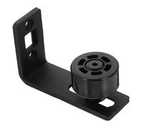 SOIMISS Guida Inferiore per Porta Scorrevole Carbonio Regolabile Montaggio Parete Fermaporte con per Porte Protezione Antigraffio e Scorrimento Fluido
