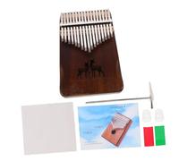 SOIMISS Kalimba con Incisioni Digitali Piano da Pratico con Martello per Accordare Strumento Musicale Portatile per Principianti e Amanti della Design Modello Cervo Vintage