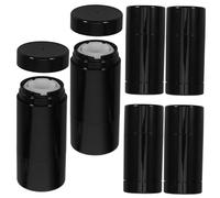SOIMISS Kit 6 Contenitori per Balsamo Labbra 50g in Plastica Pp Opaca Nera Base Rotante, Ricaricabili e Portatili, per Profumi Solidi e Cosmetici Fai-da-te da Viaggio e Uso Quotidiano
