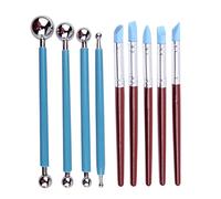 SOIMISS Kit di Strumenti per Ceramica e Argilla per Intagliare Modellare Scolpire e Lucidare Realizzati in Acciaio Inossidabile Manico in Legno Resistenti e Facili da Pulire Adatti Diverse