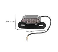 SOIMISS Luce Posteriore LED Vintage con Indicatore Direzione Basso Consumo Energetico Lampada Ricambio per Motorbike con Scocca Nera