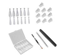 SOIMISS Manicure Accessori per Unghie Estensione con Pinze Doppia Punta Gel Scraper e Patch per Nail Art Professionale Strumenti Pratici e Resistenti per Decorazioni Unghie
