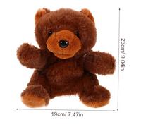 SOIMISS Marionetta Orso di Peluche Morbida per Gioco Educativo Interattivo per Sviluppo Sensibilità e Coordinazione Burattino Animale per Racconta Storie e Gioco Genitore-figlio