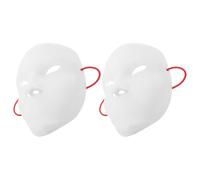 SOIMISS Maschere Bianche di Carnevale in Polpa di Carta da Dipingere 2 Pezzi Elastico, Maschere Cosplay Artigianali Leggere per Feste, Teatro e Attività Creative per Adulti