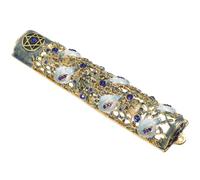 SOIMISS Mezuzah per Porta con Scrittura Benedetta Decorazione Ebraica in Lega Robusta Accento per Ingresso e Muro Rotolo Protettivo per Casa Ornamento di Hanukkah Design Elaborato e