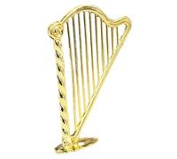 SOIMISS mini arpa dollhouse mini case modellismo miniatura Arpa simulata harp ornamentale arpa d'oro Bambola arpe bambole rosa piccola arpa squisito ornamento per arpa plastica Golden