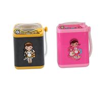 SOIMISS Mini Lavatrice Giocattolo per Bambine Simulata Mini Elettrodomestico Rosa per Giochi di Ruolo senza Batterie Giocattolo Lavanderia per Ragazze