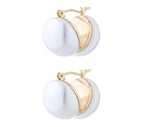 SOIMISS Orecchini a Bottone di Perla in Lega Leggera, Orecchini Coordinati da Donna, Gioielli le Orecchie Design Semplice e Vintage, per Valorizzare Viso e L’uso Quotidiano