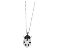 SOIMISS Orologio da Tasca Bianco a Forma di Coccinella per Ragazzi e Ragazze con Meccanismo al Quarzo di Precisione e Apertura a Pulsante, Design Retrò come Idea per Compleanno
