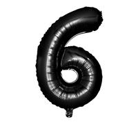 SOIMISS Palloncini Numerici Neri Jumbo per Decorazioni Compleanno e Anniversari Palloncini Metallizzati Riutilizzabili con Valvola Sigillante per Feste