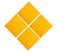 SOIMISS Pannello in PVC per Ciechi Set 4 Piastrelle per Pavimentazione in Alta Visibilità e Riconoscimento per Edifici Pubblici e Sicurezza dei Non Vedenti