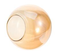 SOIMISS Paralume a Sospensione in Vetro a Forma di Globo Ampio Foro da 6,5 Cm, Copertura per Plafoniera Rotonda in Vetro Ambra, per Illuminazione Camere da Letto e Hotel
