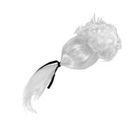 SOIMISS Parrucca da Avvocato Bianca per Ragazzo Ragazza Capelli Ricci e Stile da Gentiluomo per Cosplay Eventi Teatrali e Uso in Tribunale Leggera e Comoda da Indossare