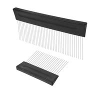 SOIMISS Pettine per Texture in Acciaio Inossidabile 2 Pezzi Impugnatura Ergonomica, Strumento Multifunzionale per Pittura Artistica e Creazione di Modelli, per Decorazioni Murali