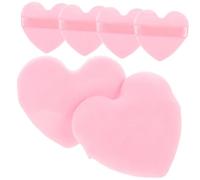 SOIMISS Piumino Da Cipria a Forma Di Cuore 6 Pezzi, Piccolo Piumino Da Trucco Compatto Per Cipria in Polvere Libera, Cinturino Per Dito, Per Trucco Viso e Applicazione Cosmetici in Viaggio