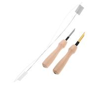 SOIMISS Punch Needle Ricamare con Manico in Legno Ago da Ricamo Ergonomico con Infila Filo Kit Cucito per Applique e Lavori Manuali su Cotone e Lino per Principianti e Artigianato DIY