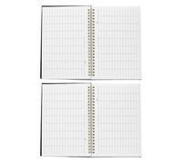 SOIMISS Quaderno Contabile a Righe Copertina Rigida Libro Mastro della Contabilità Domestica e Registro delle Spese Aziendali Set da 2 Libri per Pianificazione Finanziaria e Controllo