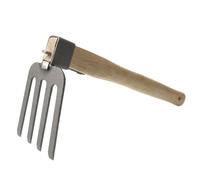 SOIMISS Rastrello da Giardino in Acciaio con Manico in Legno Piccolo e Leggero per Diserbo Scavare Allentare Terreno e Piantare Attrezzo Manuale Pratico per Orto e Giardino