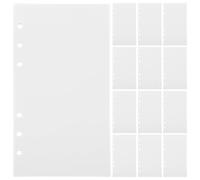 SOIMISS Ricariche per Raccoglitore ad Anelli A6 Fronte-Retro Fogli di Carta Protettiva Vuota per Album Adesivi Pagine Riutilizzabili per Collezione Adesivi Formato Compatto per