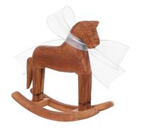 SOIMISS Rocking Horse Vintage Legno Piccolo Decorazione Rustica da Tavolo e Pavimento Statuina Animale da Scrivania per Soggiorno Camera Ufficio e Natale