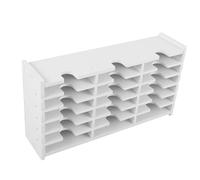 SOIMISS Scatola Porta CD in Legno Scomparti Protettiva e Portatile per Dischi e Inkpad Organizer Multiuso per Casa e Ufficio Custodia Resistente Antigraffio