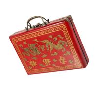 SOIMISS Scatola Porta Mahjong Vintage in Legno con Manico Custodia Multiuso per Giochi e Oggetti Design Stabile e Facile da Pulire Contenitore Esterno Elegante per Casa e Viaggio