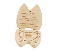 SOIMISS Scatola Ricordi per Bambini in Legno per Conservare Denti da Latte e Cordone Ombelicale, Box Portadentini Ragazzo con Foro Adatto a Ogni Dente, come Regalo Nascita