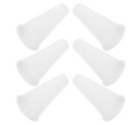 SOIMISS Secchio per Fiori da Cimitero in Plastica Bianco 6 Pezzi Design Sottile e Fondo Piatto, Resistente alle Intemperie per Cerimonie Commemorative Private