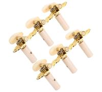 SOIMISS Set 2 Pezzi Piroli per Chitarra Acustica in Lega di Zinco Manopole Meccaniche Agata Semicircolare, Chiavi di Accordatura Precise Compatibili per Chitarra Classica ed