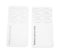 SOIMISS Set 2 Pezzi Tavolozza per Miscelare Smalto Gel e Acrilico per Nail Art, Pannello Espositivo in Acrilico Bianco e Nero per Pratica e Salone, Piatto per Sfumature Colori