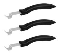 SOIMISS Set 3 Pezzi Sollevatore per Griglia in Acciaio Inossidabile Manico Nero in Plastica Resistente al Calore, Pratico e Comodo per Barbecue e Uso in Cucina