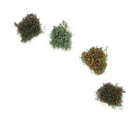 SOIMISS Set 4 Pezzi Ciuffi di Statica Modello Paesaggistico Mini Fiori Artificiali Colorati per Diorama, Decorazioni Miniature per Case delle Bambole e Scenari Modellismo